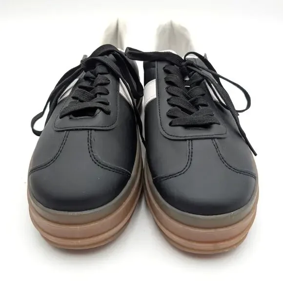 London Rag Knockout Faux Leather Sneakers Shoes Women's Black Size US8 EU39 - Picture 12 of 16